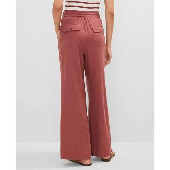 Ann Taylor Weekend Collection Pull-On Wide-Leg Pant in Apple Butter - Picture 3 of 5